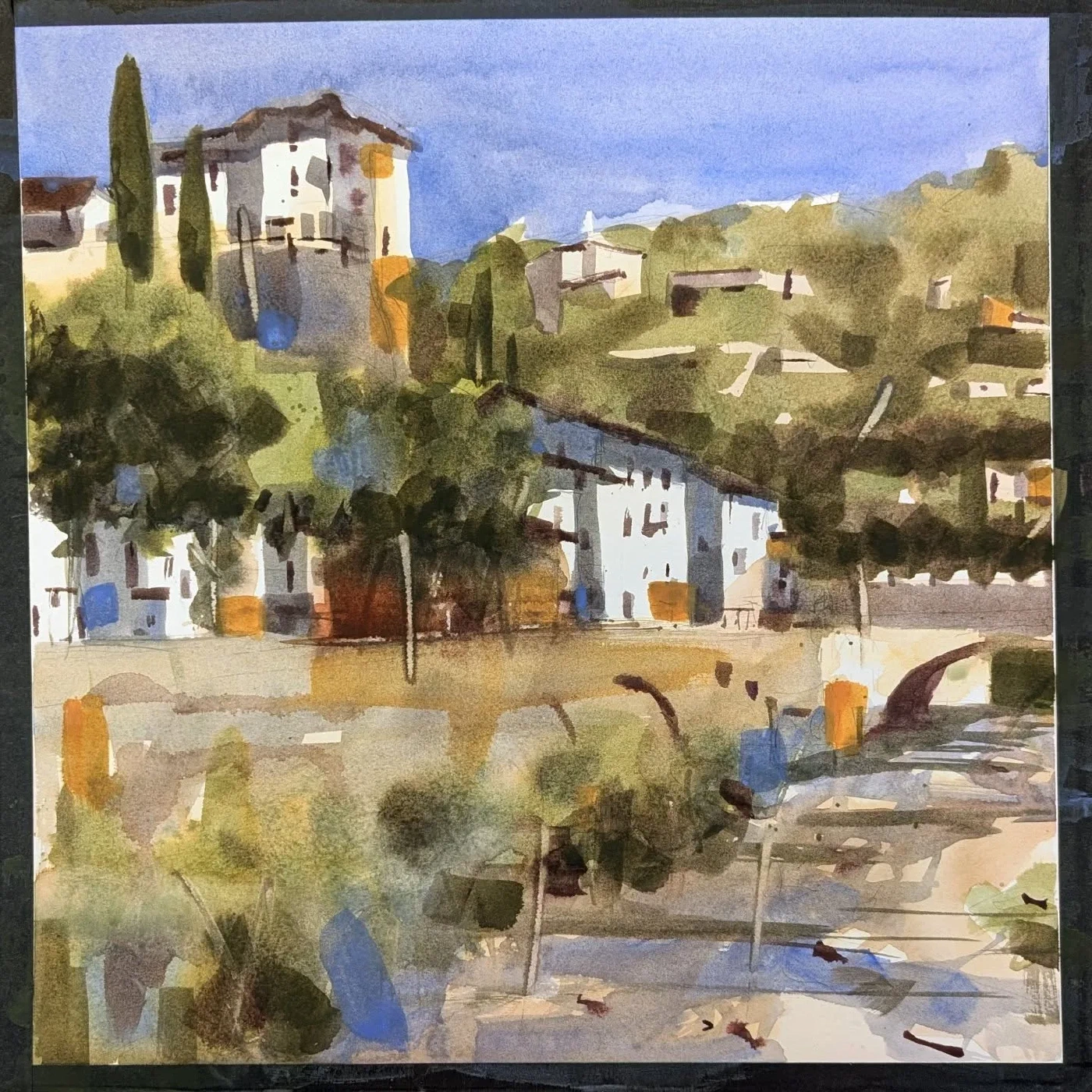 Rovereto Impressioni — acquerello di Marco Novo