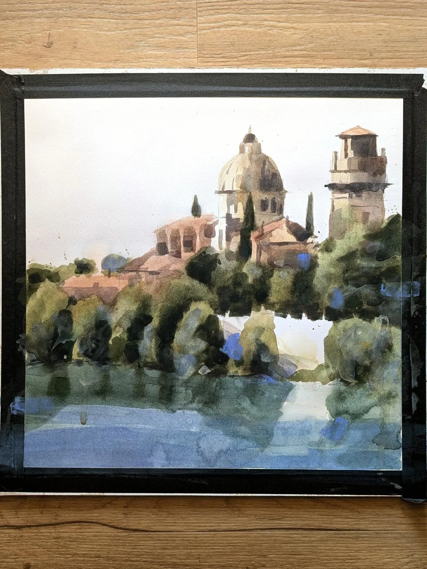 Verona San Giorgio di Braida — acquerello di Marco Novo