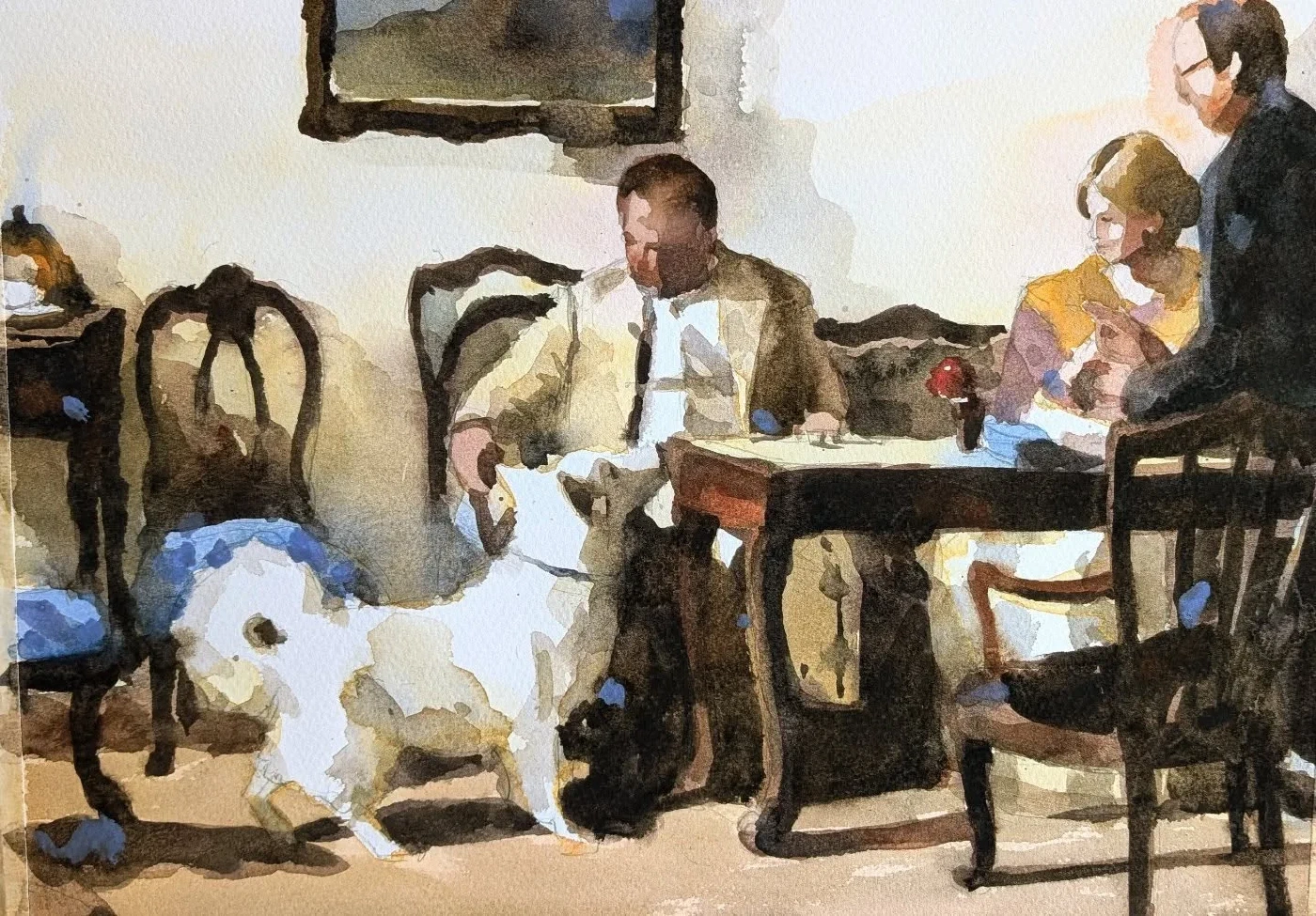 Aperitivo del passato — acquerello di Marco Novo