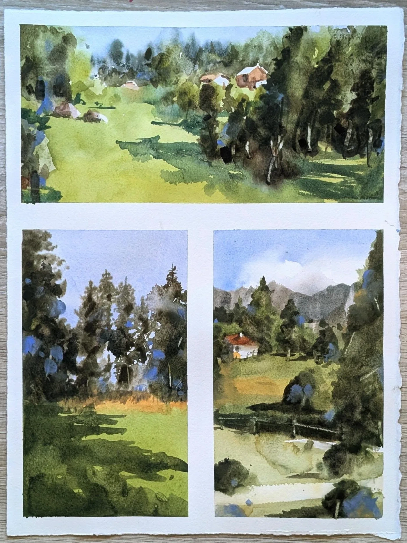 Taccuino di paesaggio — acquerello di Marco Novo