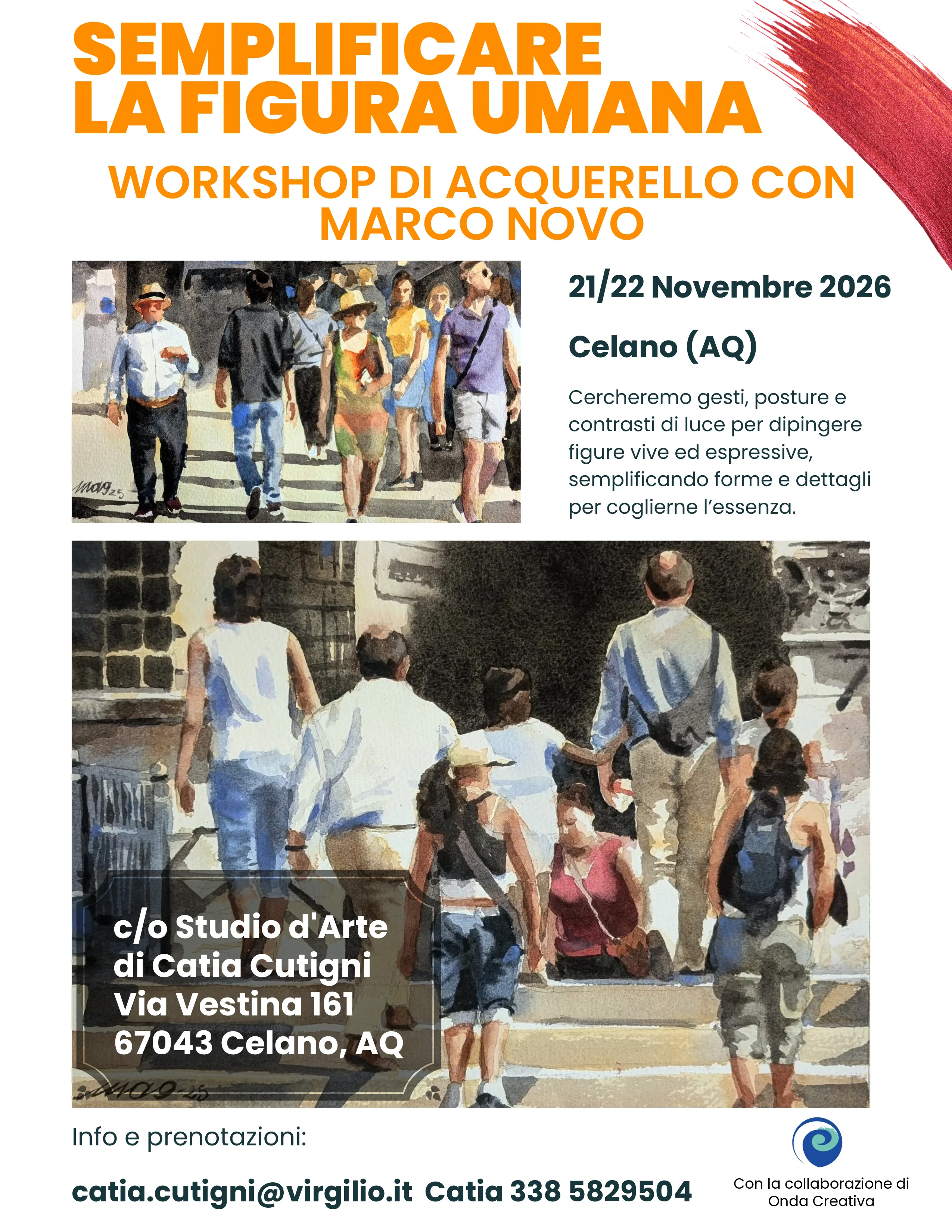 Workshop di figura umana ad acquerello